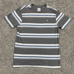 Hang Ten Gray Blue White Kel Tee Stripe T-shirt Mens Size M